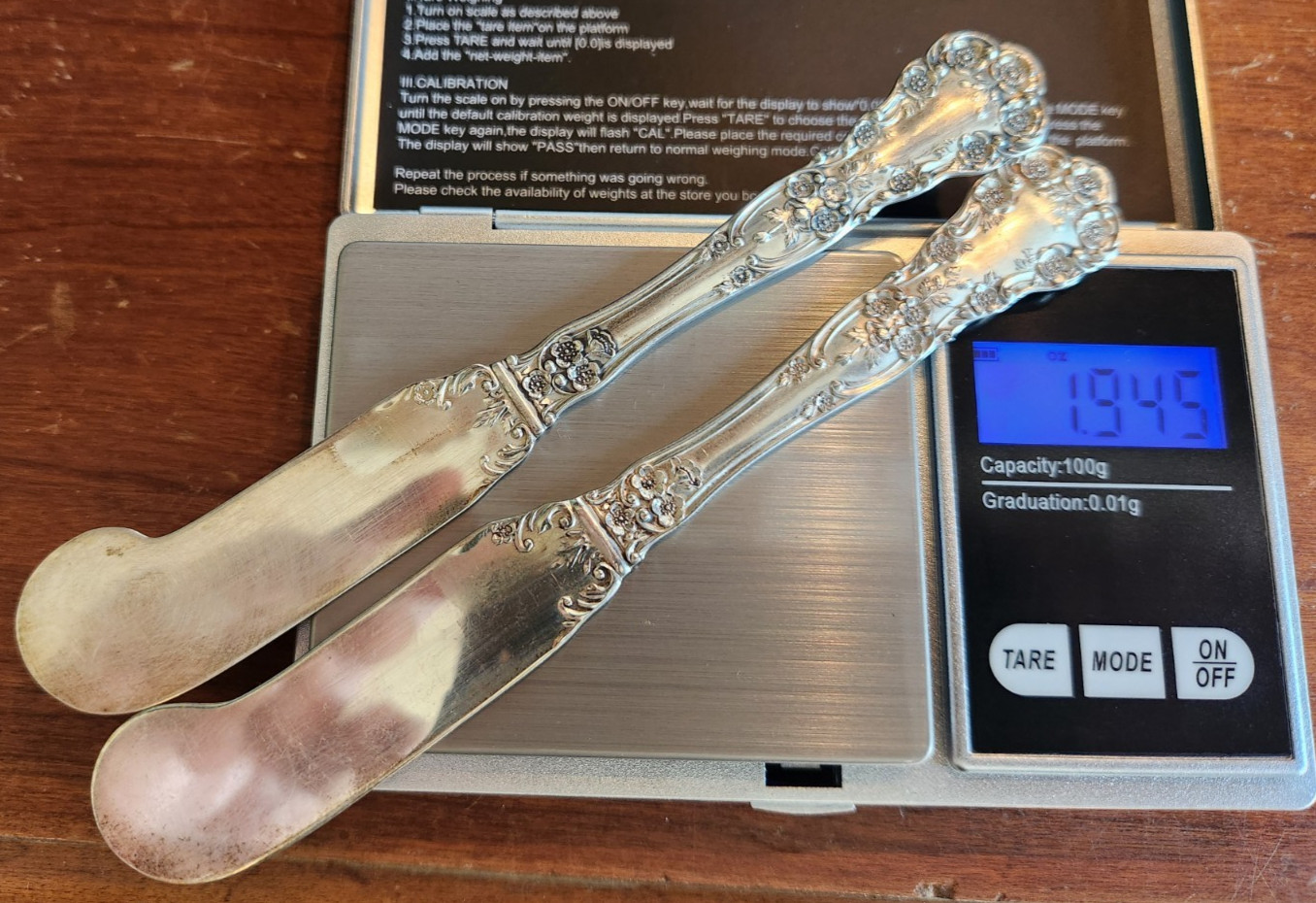 Antique Gorham Buttercup Sterling Silver Butter Spreaders (2) Lion Anchor G 55g