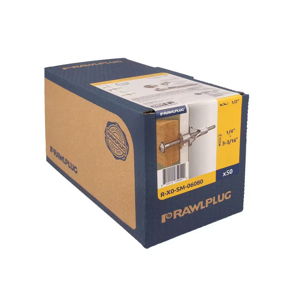 RAWLANCHOR # 14 X 3-1/8″ Zinc-Plated Phillips Hollow Drywall Screws Anchor 1 20