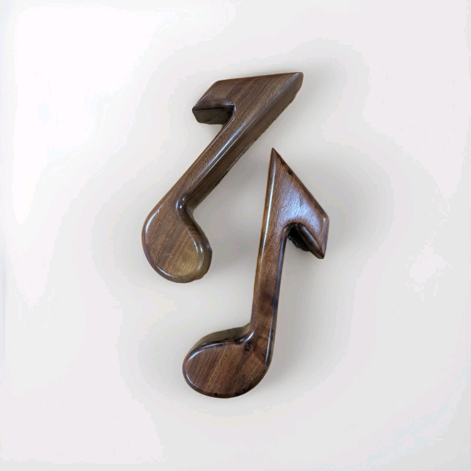 Hand Carved Wood Music Note Sculptures Music Lovers Teacher paper weight piano