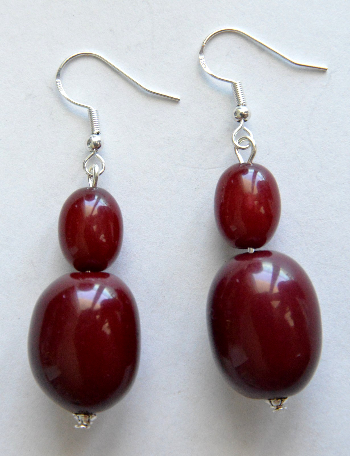 ✅RUSSIAN SOVIET BALTIC CHERRY AMBER SILVER HOOK EARRINGS BAKELITE NECKLACE WATCH