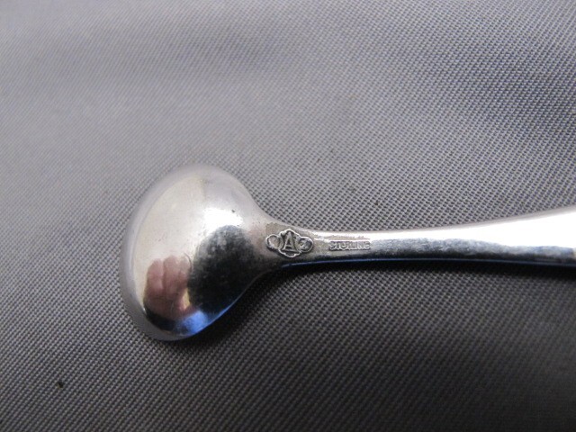 Alvin Sterling ANTIQUE Pattern INDIVIDUAL SALT SPOON-Mono LSR