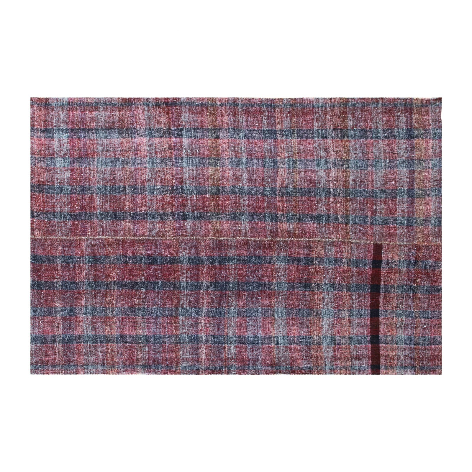 6’1 x 8 ft , Striped Design Turkish Kilim Rug, Minimalist Rug, 186 x 246 cm