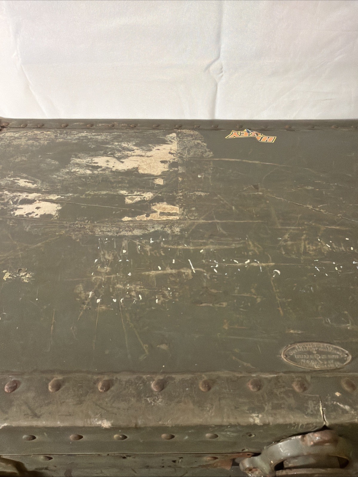 Kleber Trunk Dated June 12 1940’s WW2 Era Military Footlocker Trunk AS SEEN!!!