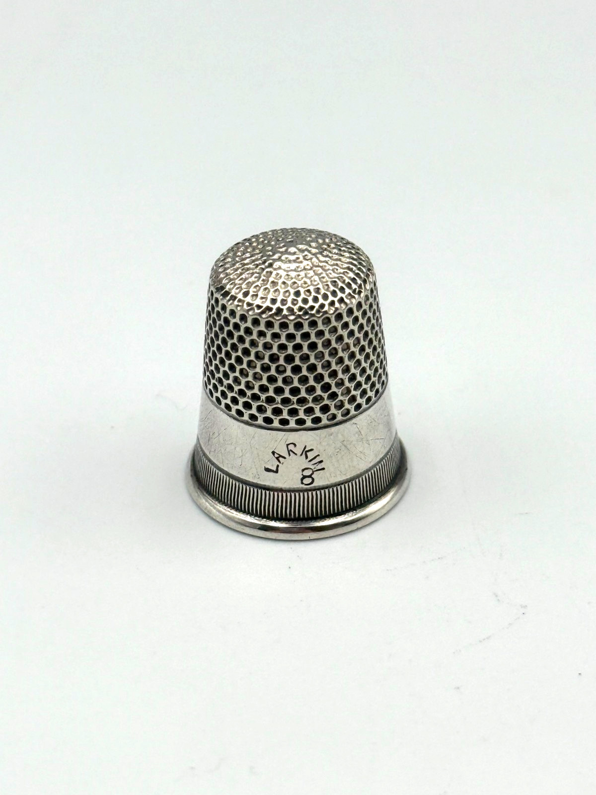 Antique Larkin Sterling Silver Thimble, C. 1916