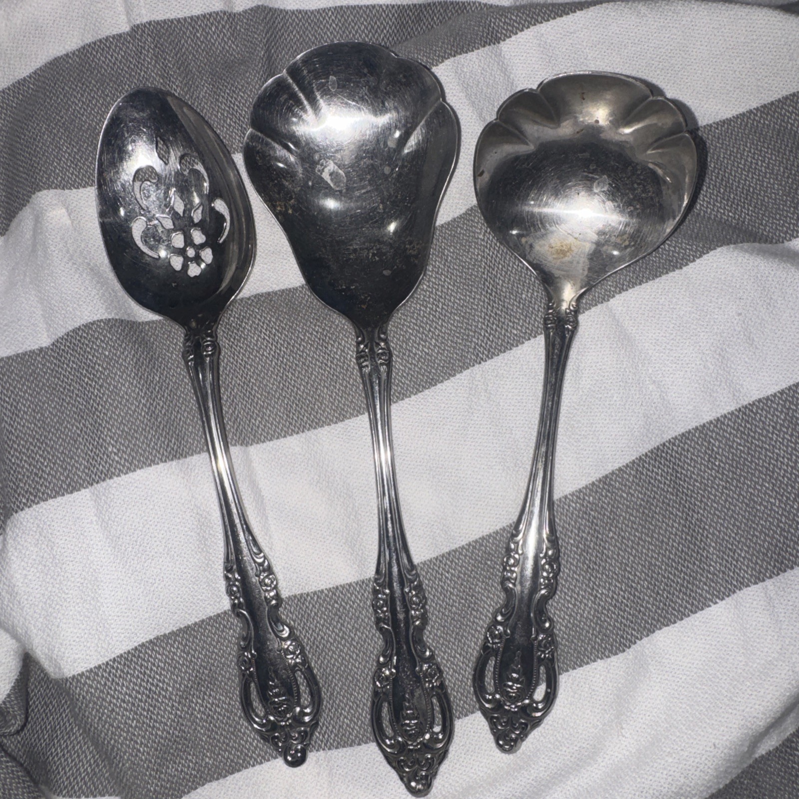 Lot Of oneida Community Vtg Serving Spoons Mixed