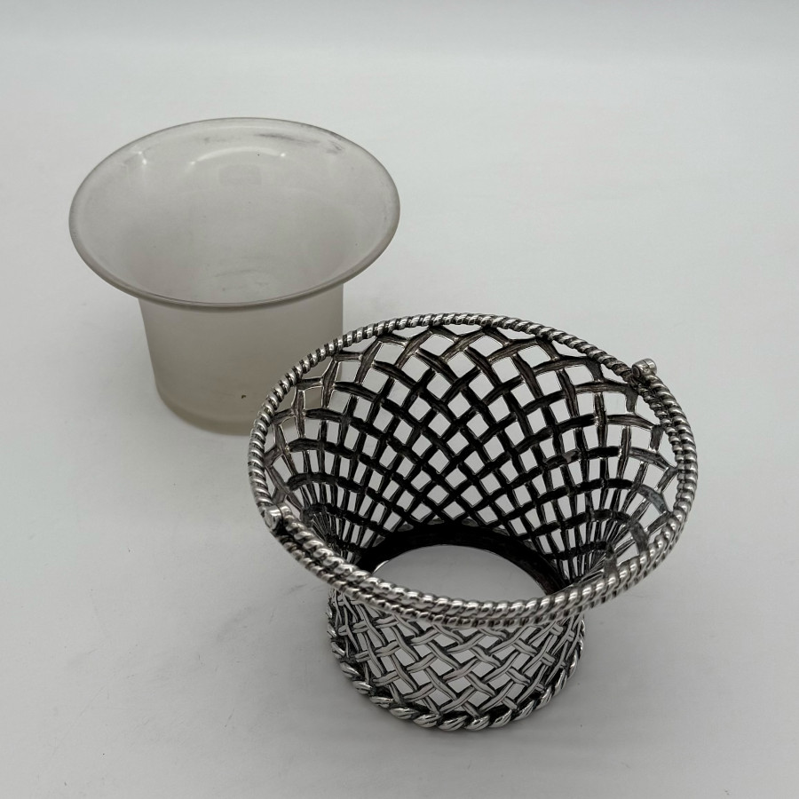 Mid 19th Century Antique Victorian Silver Sugar Basket Sheffield 1851 Henry Wilk