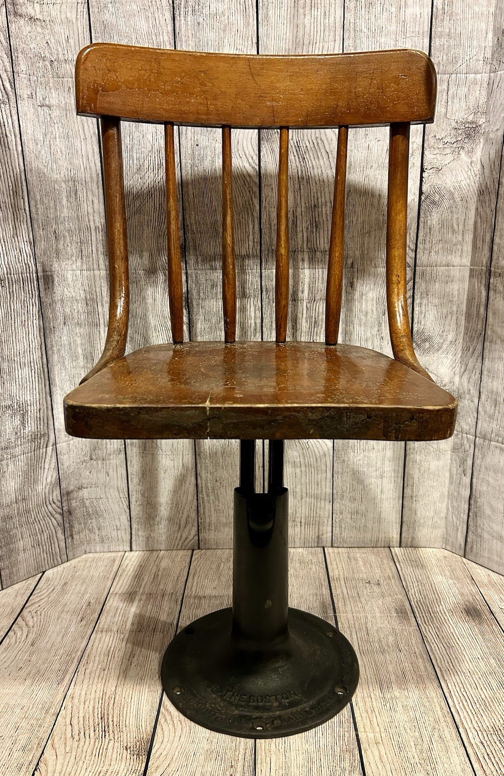 Antique Chandler The Boston Adjustable Students Desk & Chair – Cast Iron & Wood