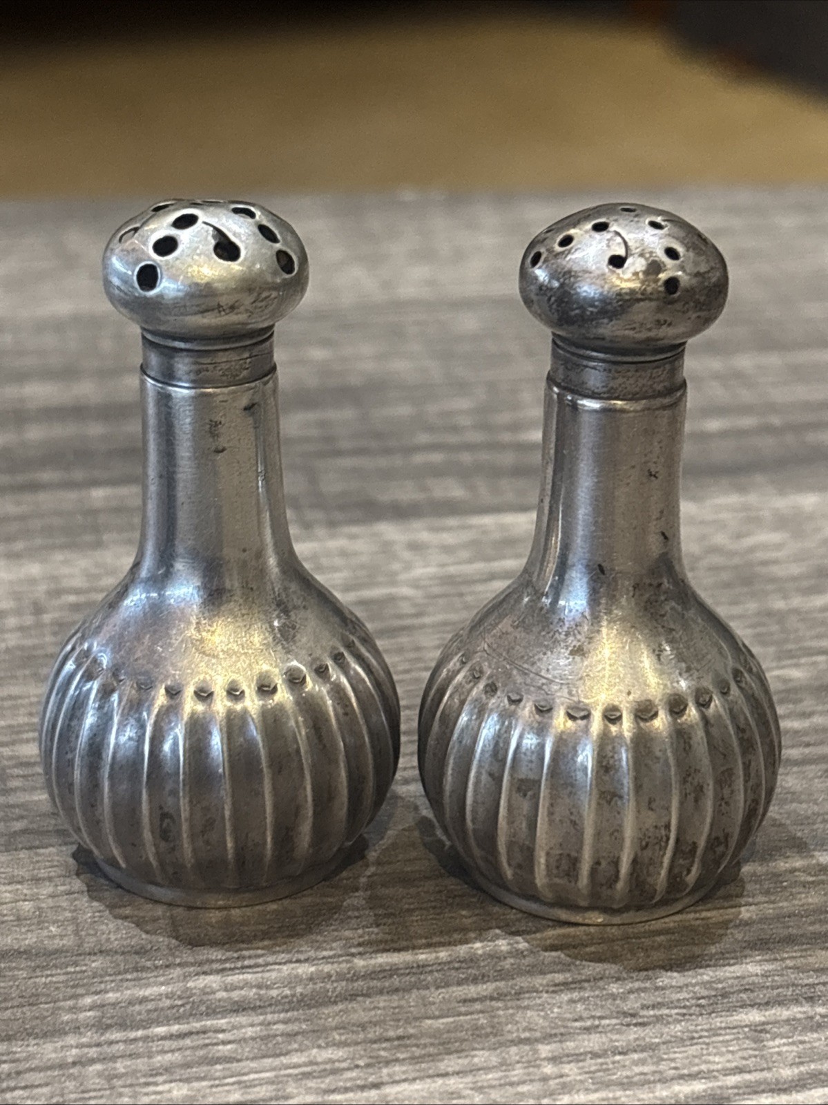 Antique 1860-1890 Gorham Gilt Sterling Silver Salt Pepper Shaker 34.8 Grams
