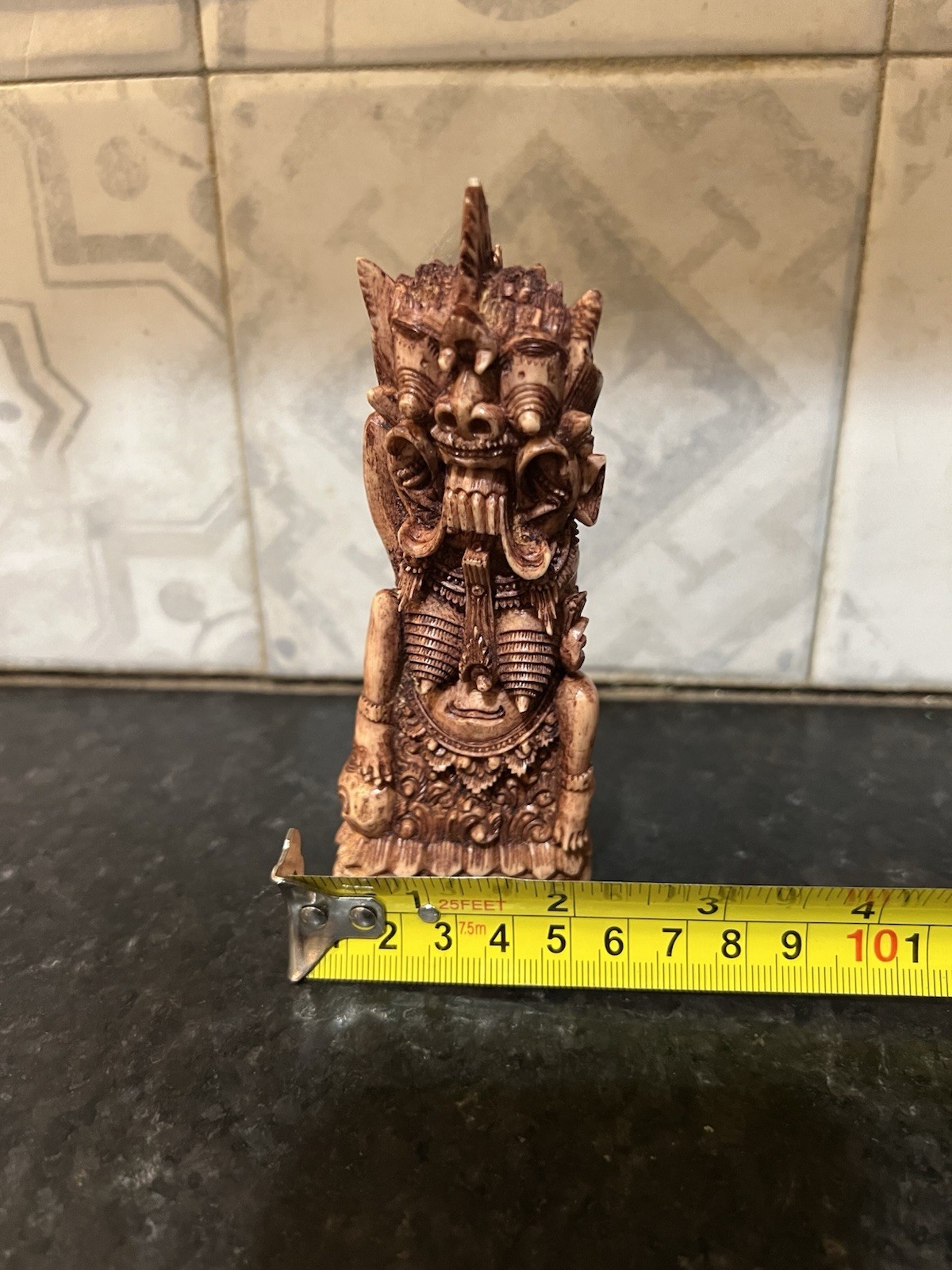 5″Old Vintage small Statue Bali Carving Antique