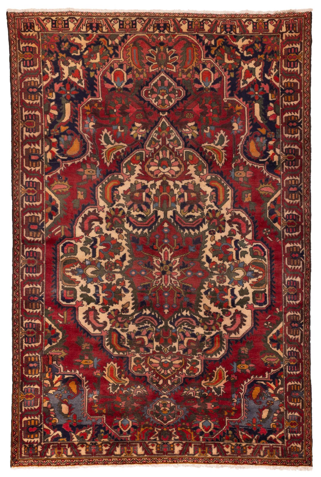 Traditional Vintage Hand-Knotted Area Rug 6’7″ x 10’1″ Oriental Wool Carpet