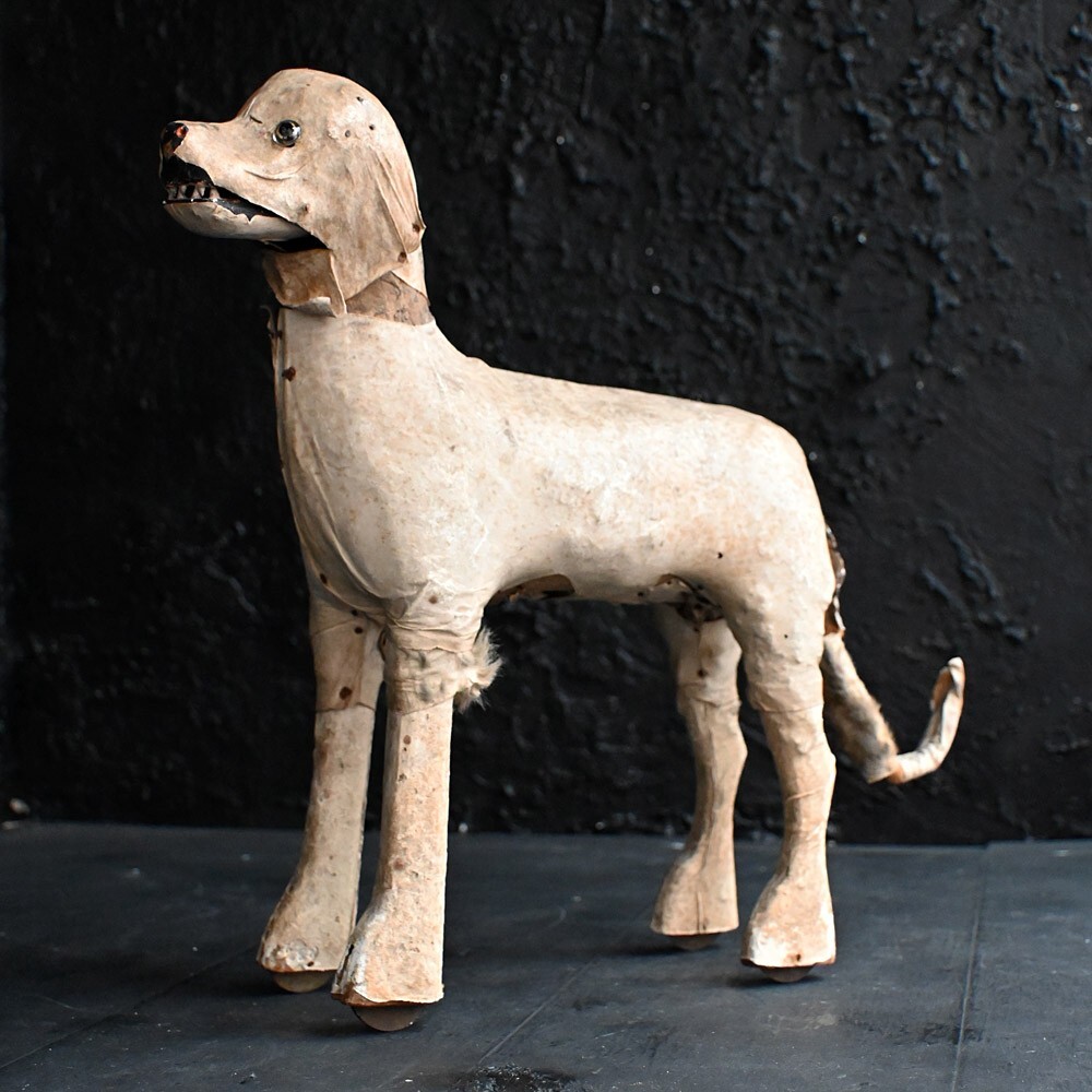 Early 20th Century Folk art English Articulated Toy Dog Form