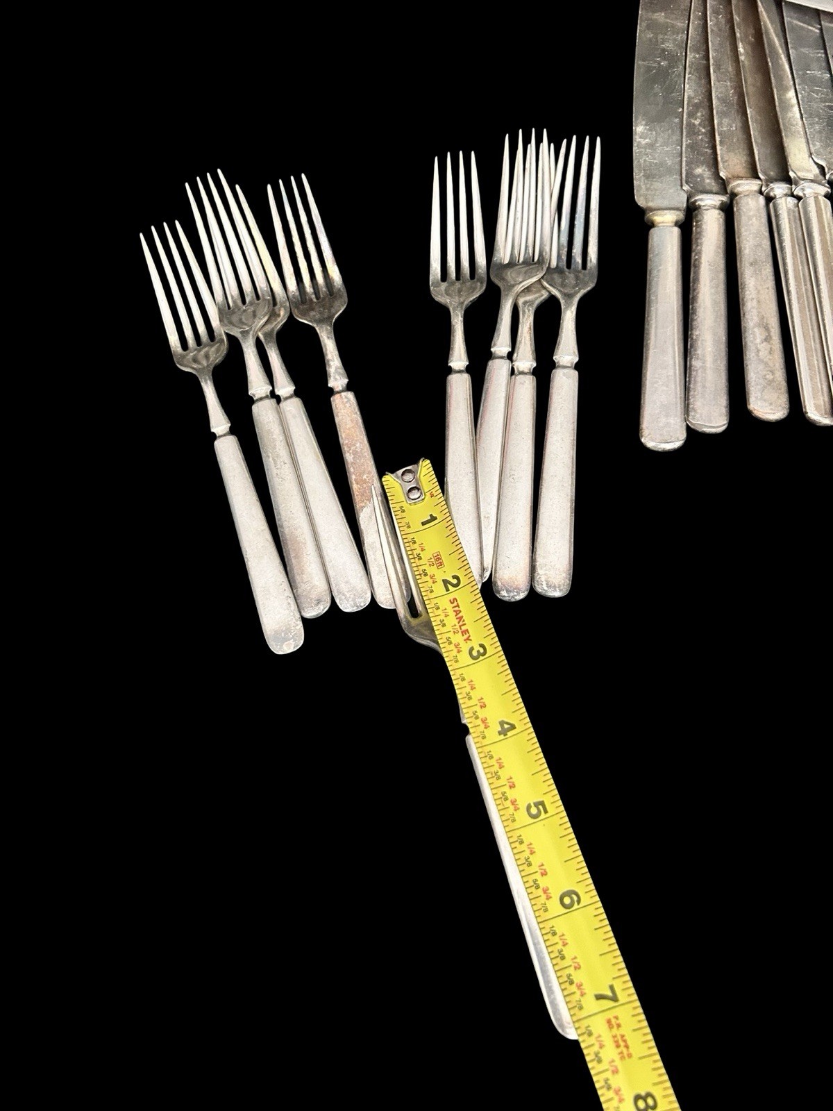 22pc Set VTG Colonial Style Silverplated Forks & Knives Variety Of Brands READ