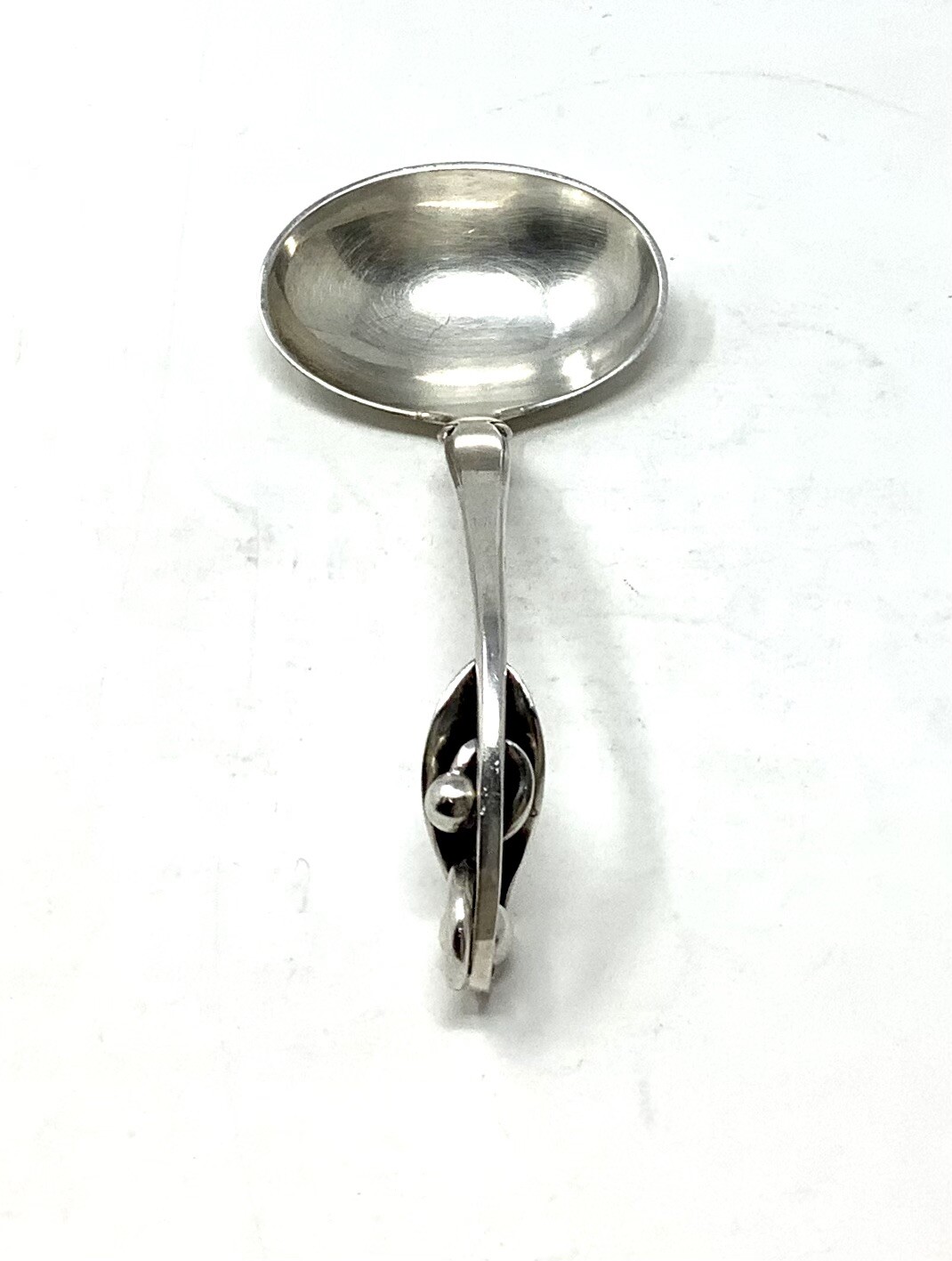 Vintage W&S Sorensen Denmark Sterling Silver Blossom Pea Design Gravy Ladle 47g