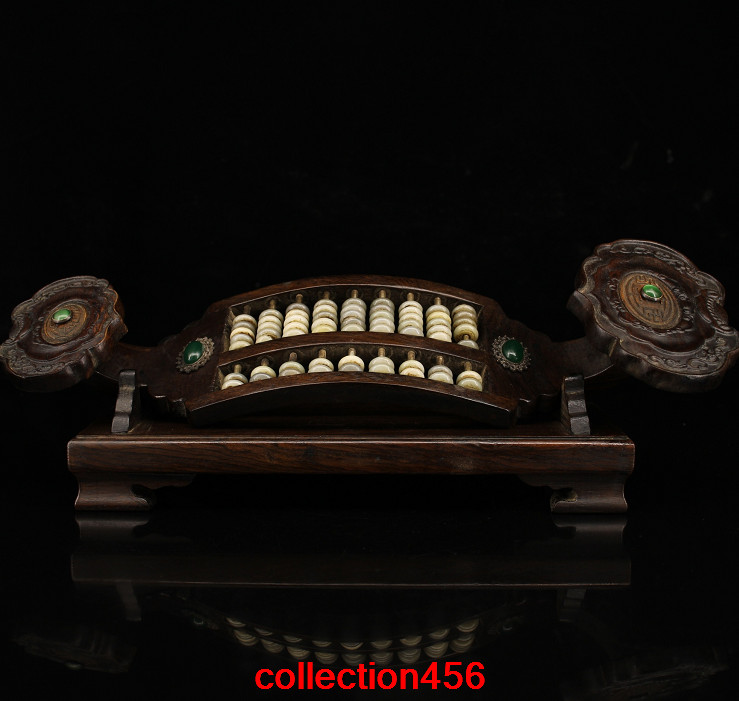 Old China antique Collection Set gemstone Chicken wings Ruyi Abacus