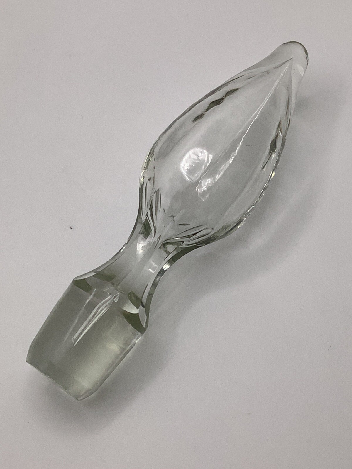 Antique Hallmarked Silver Collared Cut Crystal Glass Decanter James Deakin 32cm