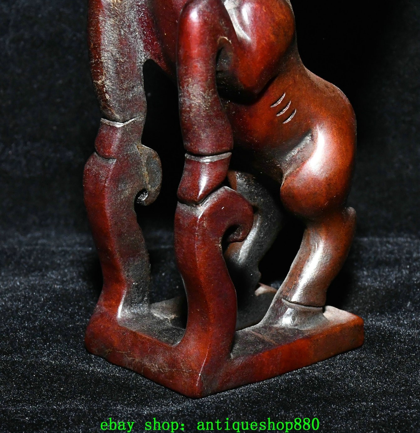5.9”Old Chinese Dynasty Jade Carved Fengshui Deer Animal Statue Sculpture