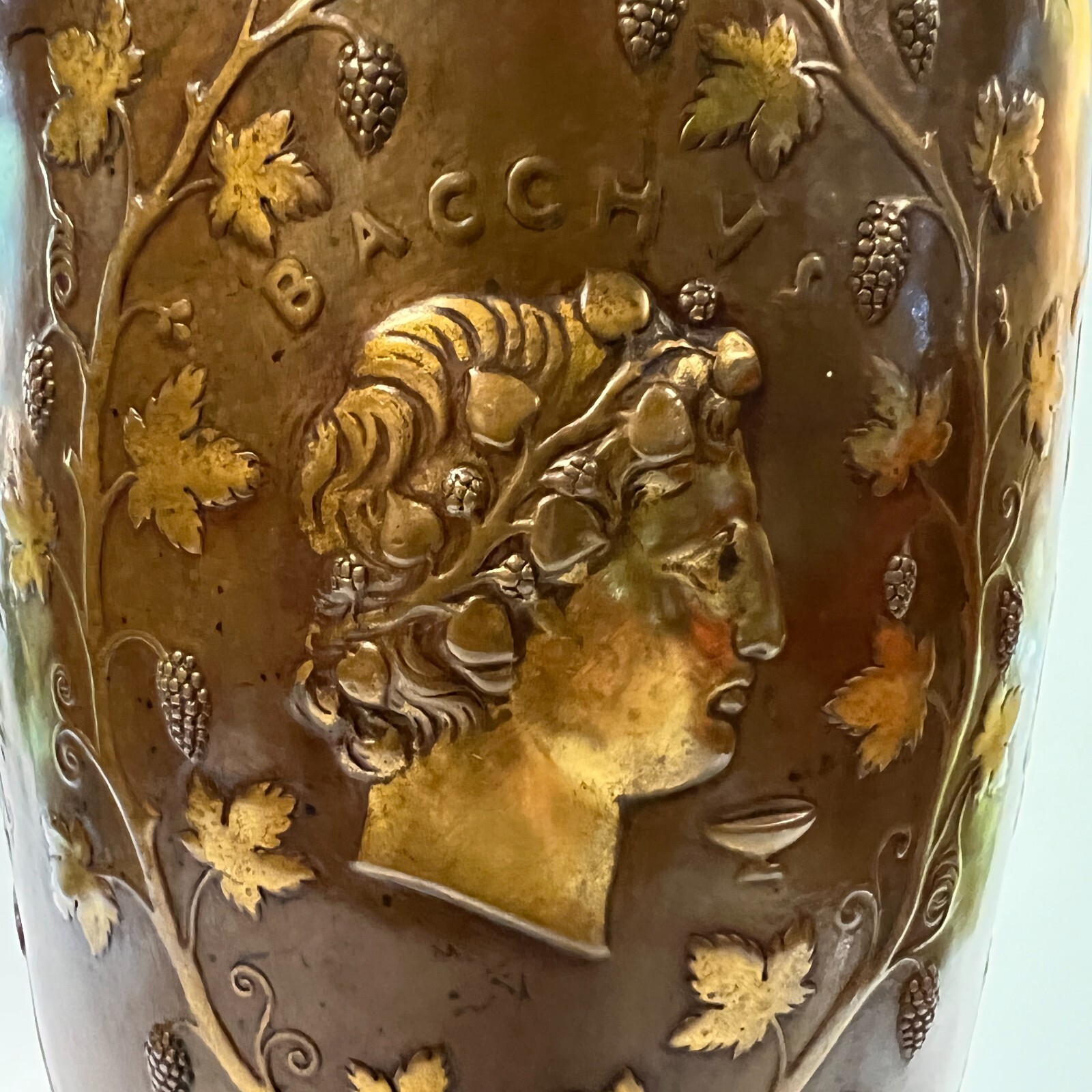 Barbedienne Bacchanalian Bronze Vase by Ferdinand Levillian
