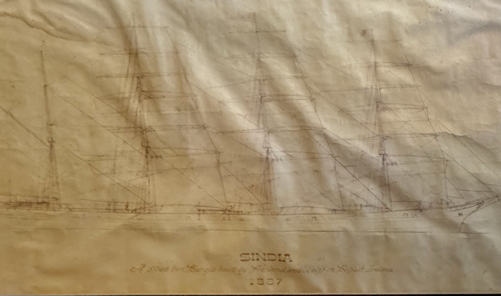 1887 Four Masted Barque Steel Hull Ship “SINDIA” Shipwreck 1901 J.D. Rockefeller