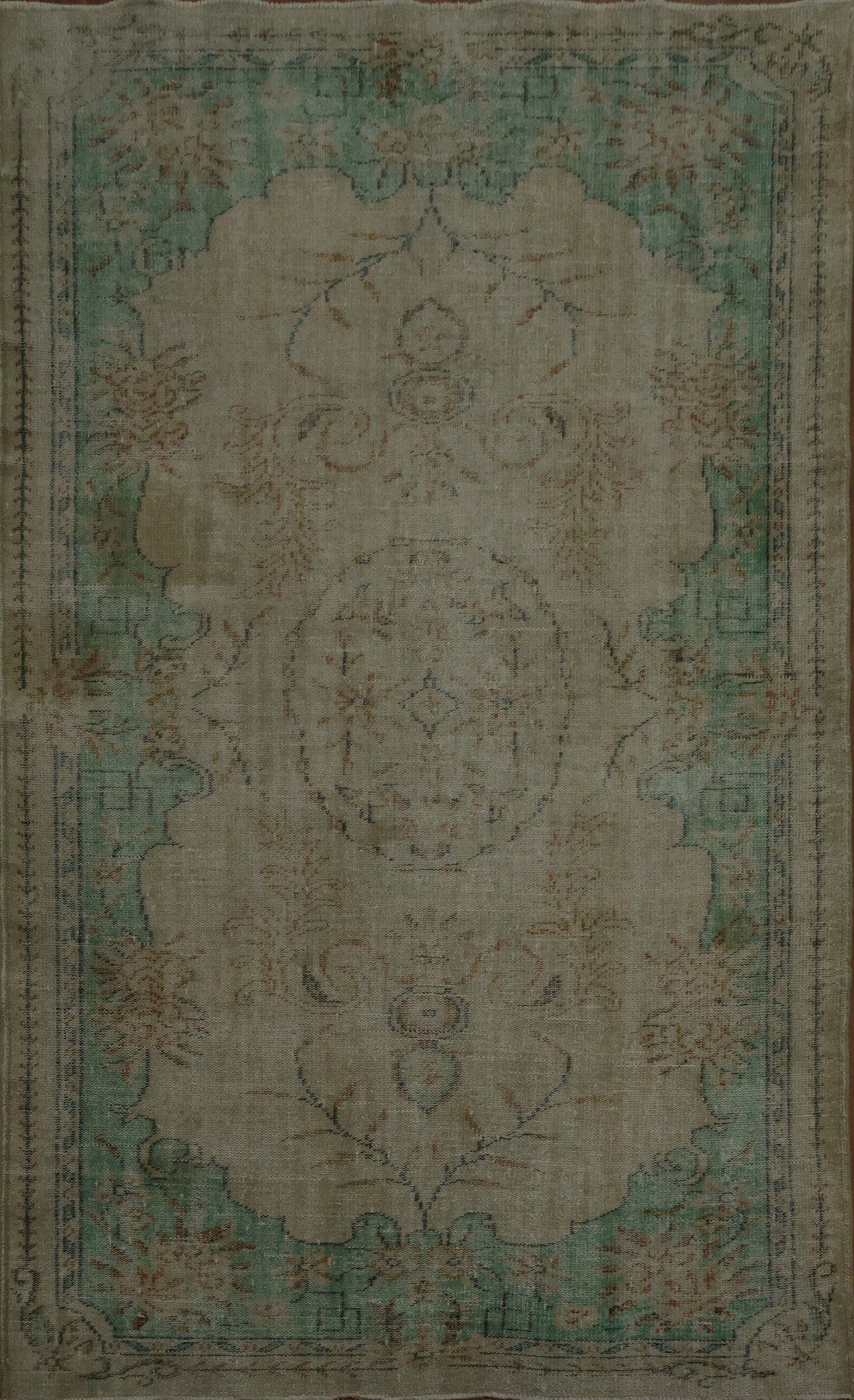 Vintage Turkish Area Rug 5×8 Handmade Wool Distressed Anatolian for Any Room