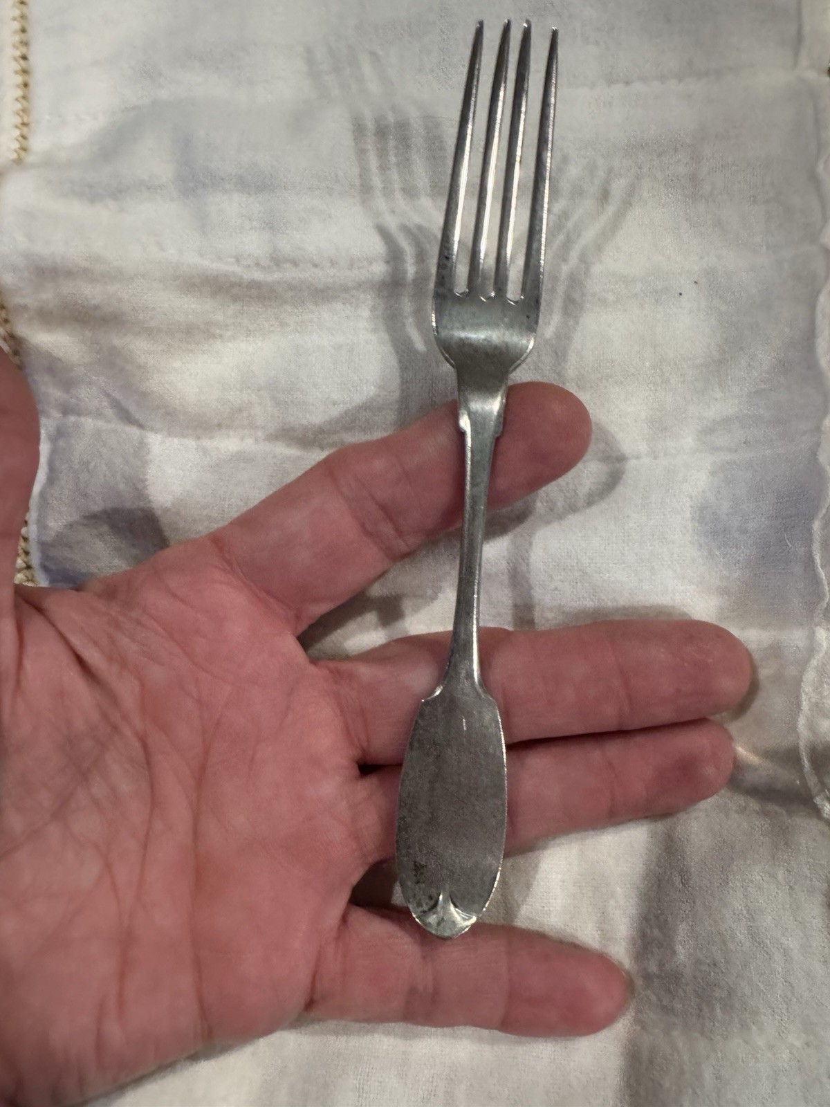 American Coin Silver Youth Fork R & J Nelson 15 G