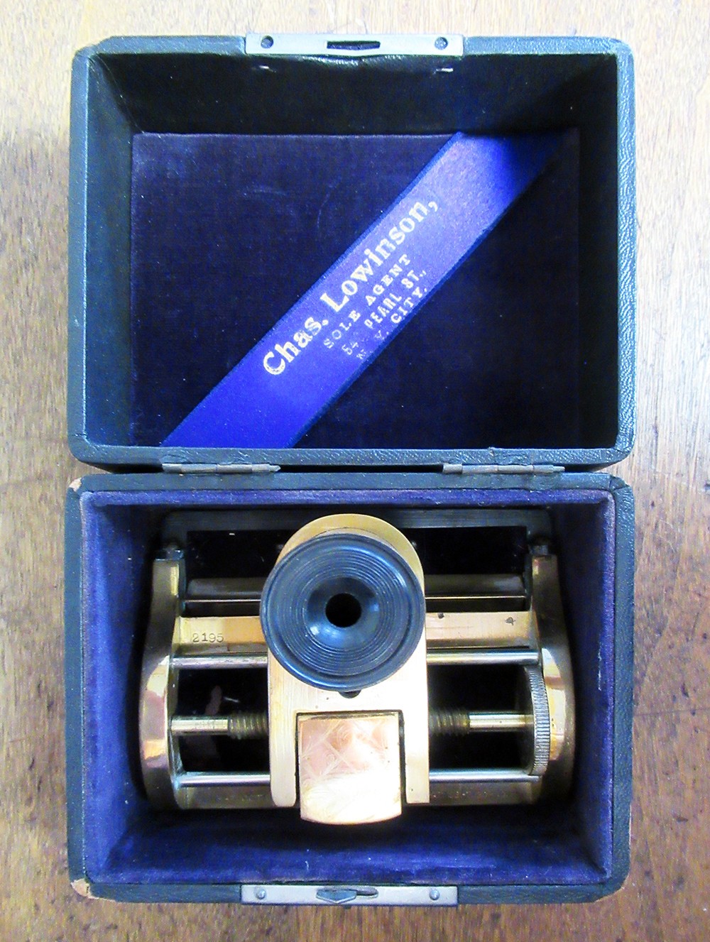 c1910 YERGASON’S IMPROVED COUNTING GLASS textile merchant’s brass microscope