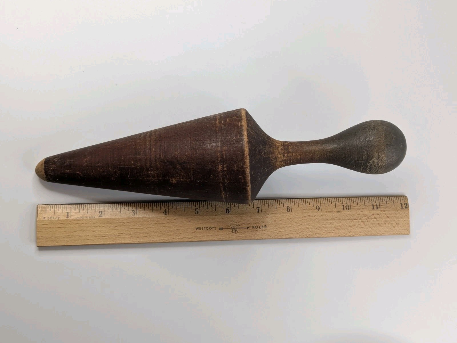 Vintage MCM Mid Century 11″ Wooden Pestle Cone Shaped Food Mill Masher Canning