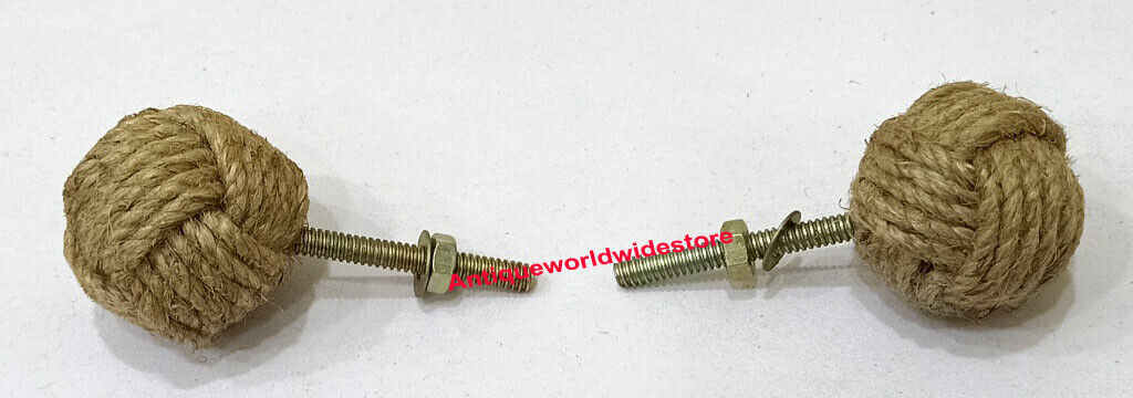 Doorknobs Nautical Twisted Decorative Jute, Rustic Rope Knot Drawer Pull