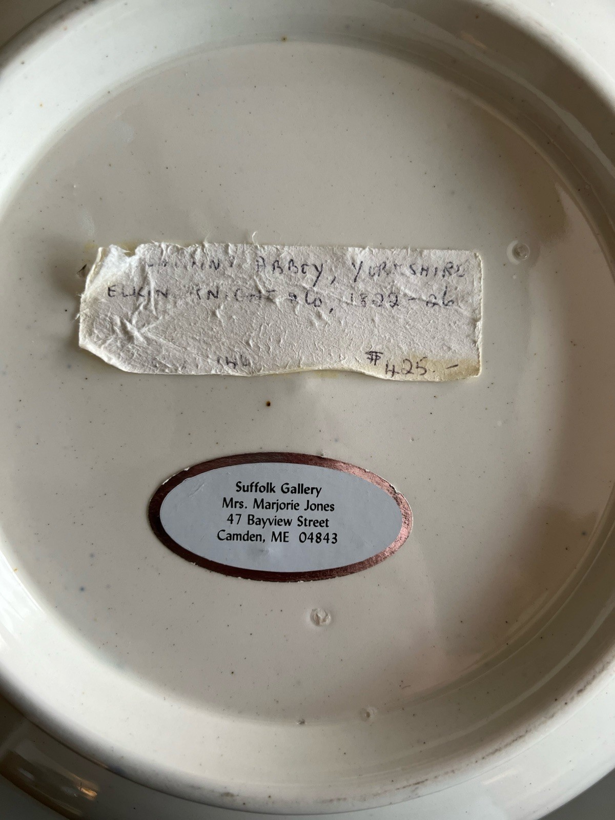 Elkin Knight & Co Transferware Wash Bowl, Fountains Abbey, Yorkshire C1830