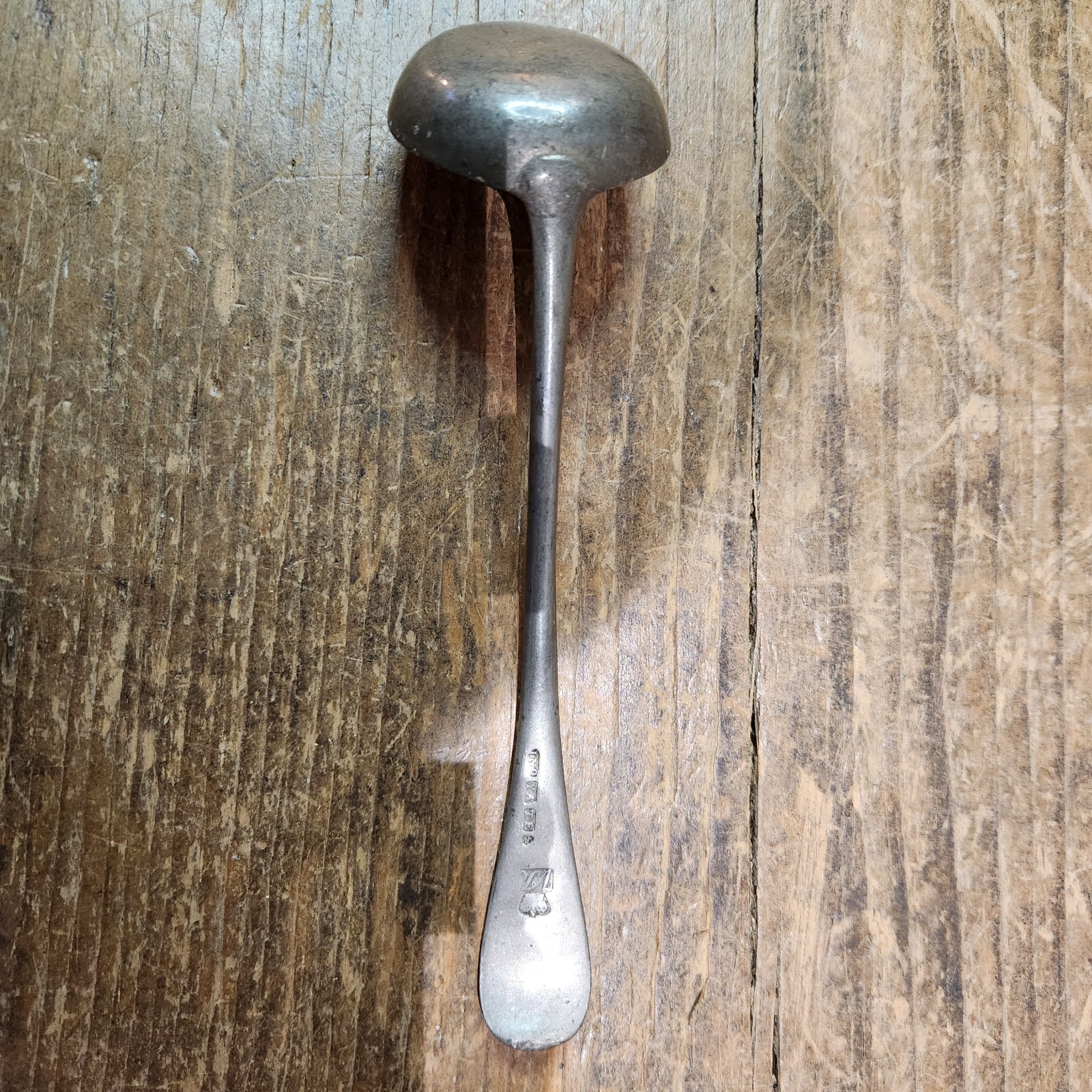 Antique Victorian YATES Pewter Small Sauce or Toddy Ladle – Approx 6.25 inches