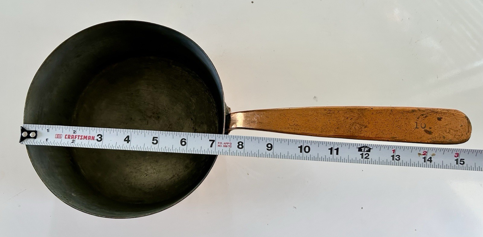 Antique, Solid Copper, Melting Pot, Sauce Pan, Hand Crafted Confectioner Cooking