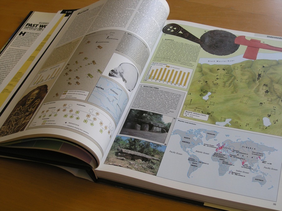 Hammond Past Worlds The Times Atlas of Archaeology Hardcover Brown Cloth @ 1988