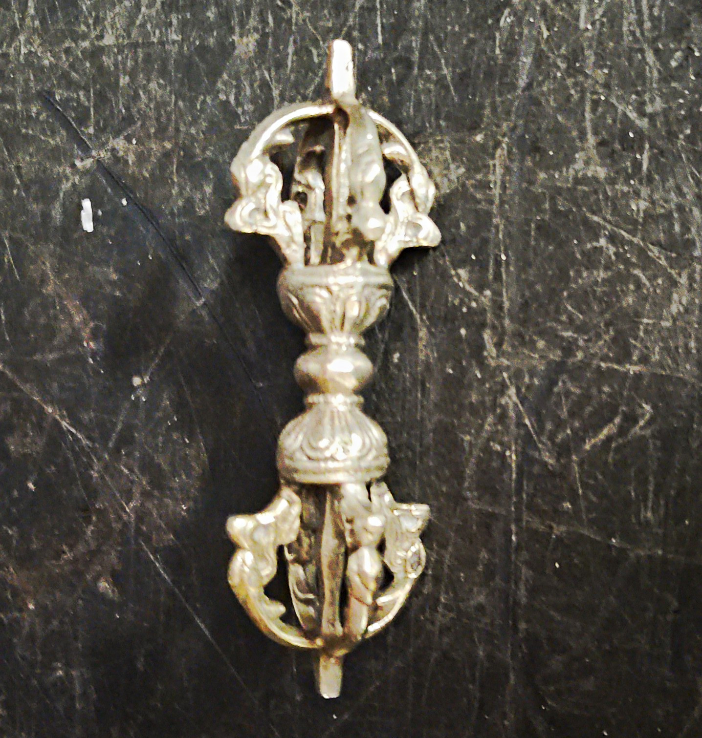Ornate Silver Tone Metal Drawer Pull Handle Hardware for Drawer