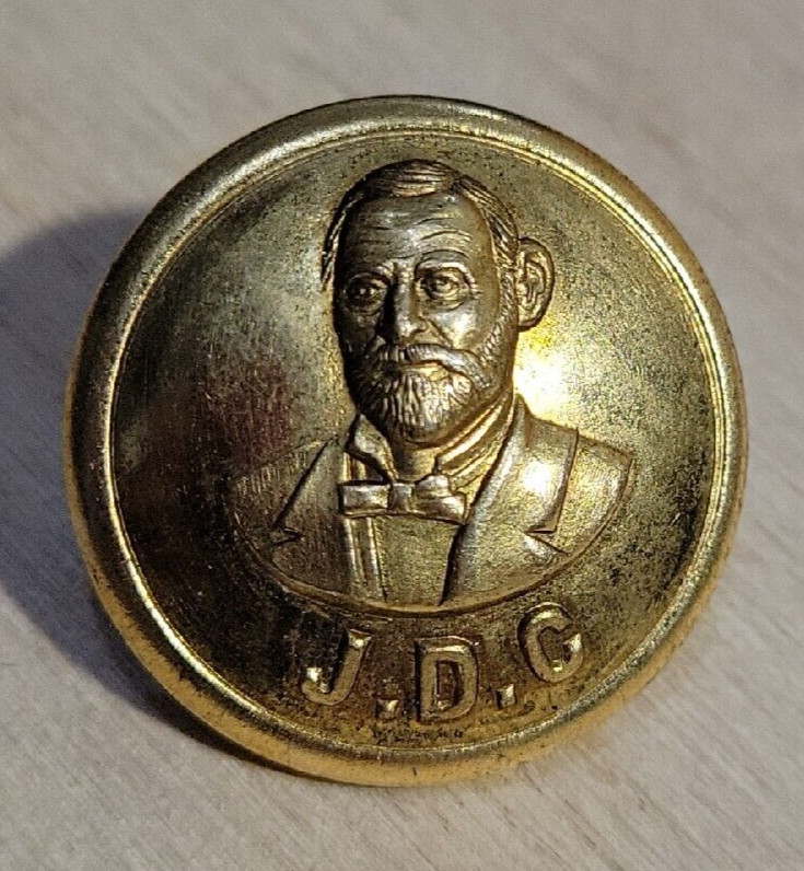 Rare Unknown Antique Button, 1896, “J.D.C.”, James Donald Cameron for President