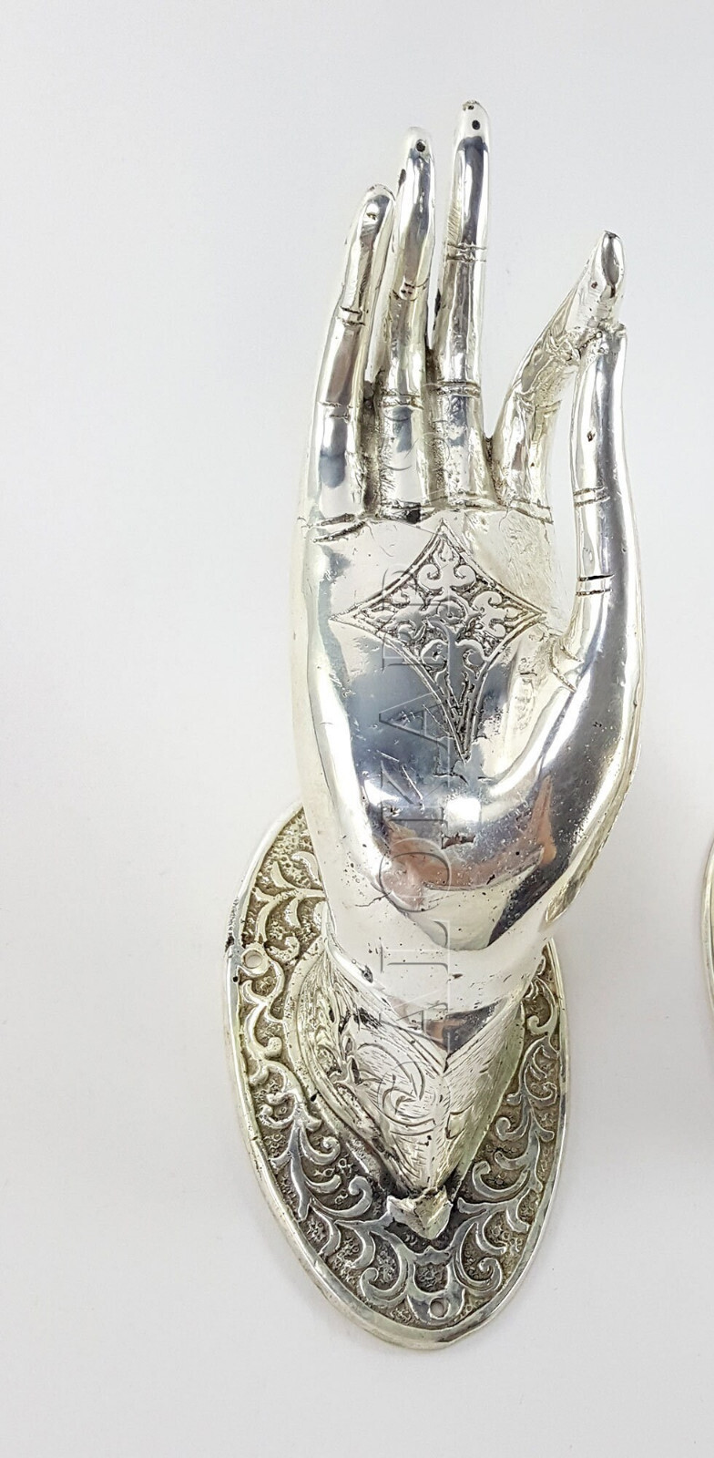 exquisite large Buddha Pull handle Finger brass door antique style HAND 25cm