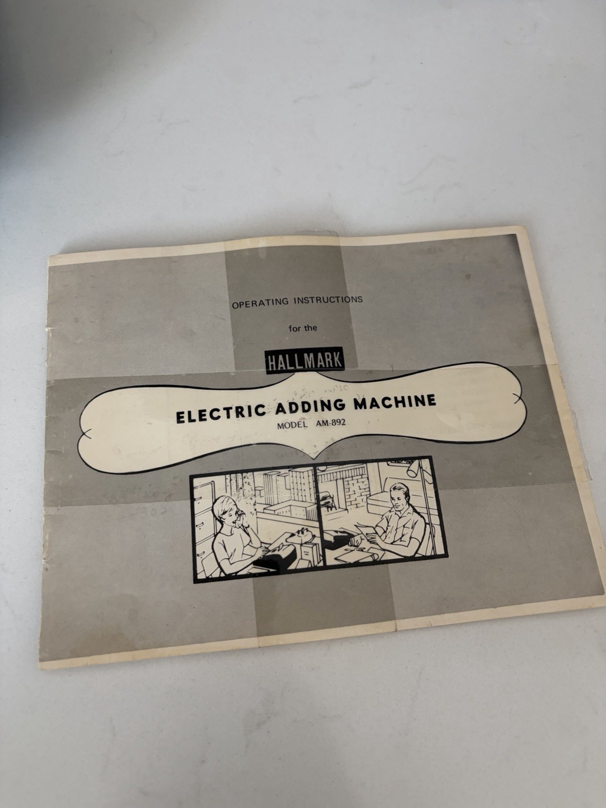 Vintage Hallmark 10 Key Electric Adding Machine Model AM-892 Retro Calculator
