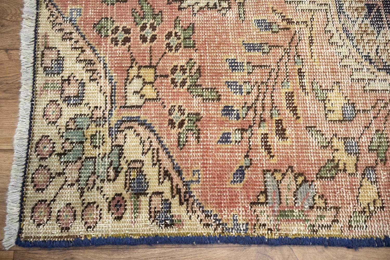 Semi-Antique Distressed Handmade Oriental Wool Rug Entryway Carpet 3’1×4’4 Ft