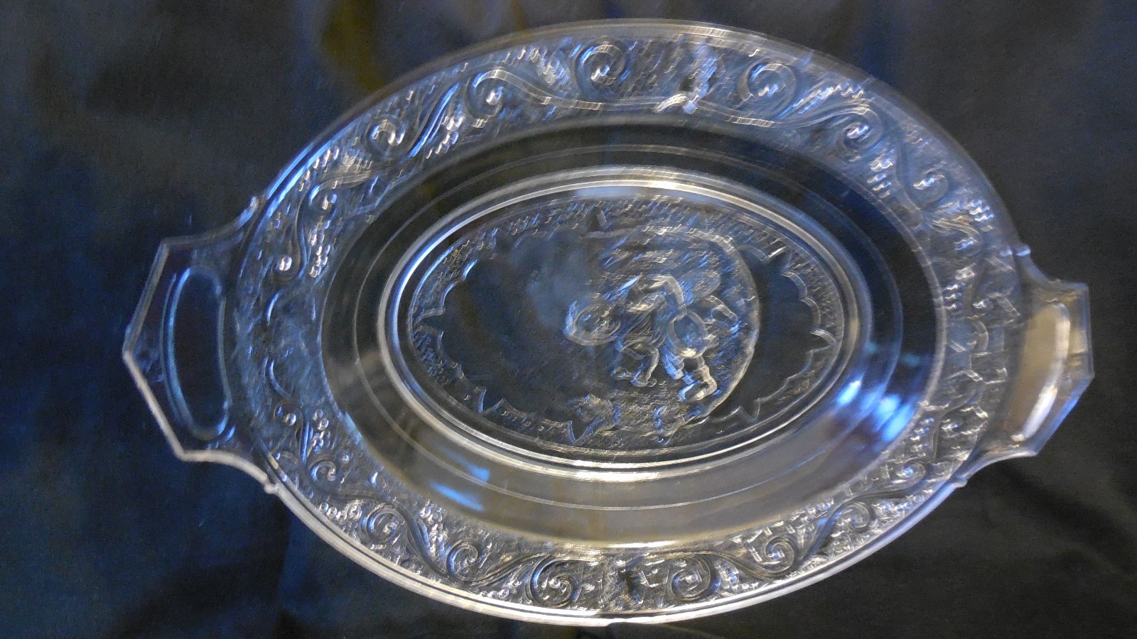 EAPG – Belmont Glass Works – “Royal Lady” bread tray