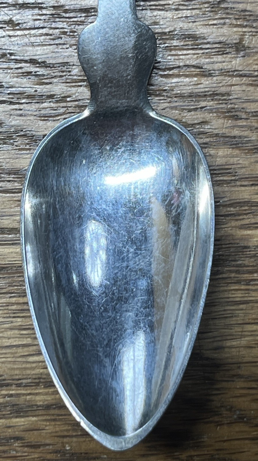 American Coin Silver Basket Of Flowers Teaspoon Clark Monogram