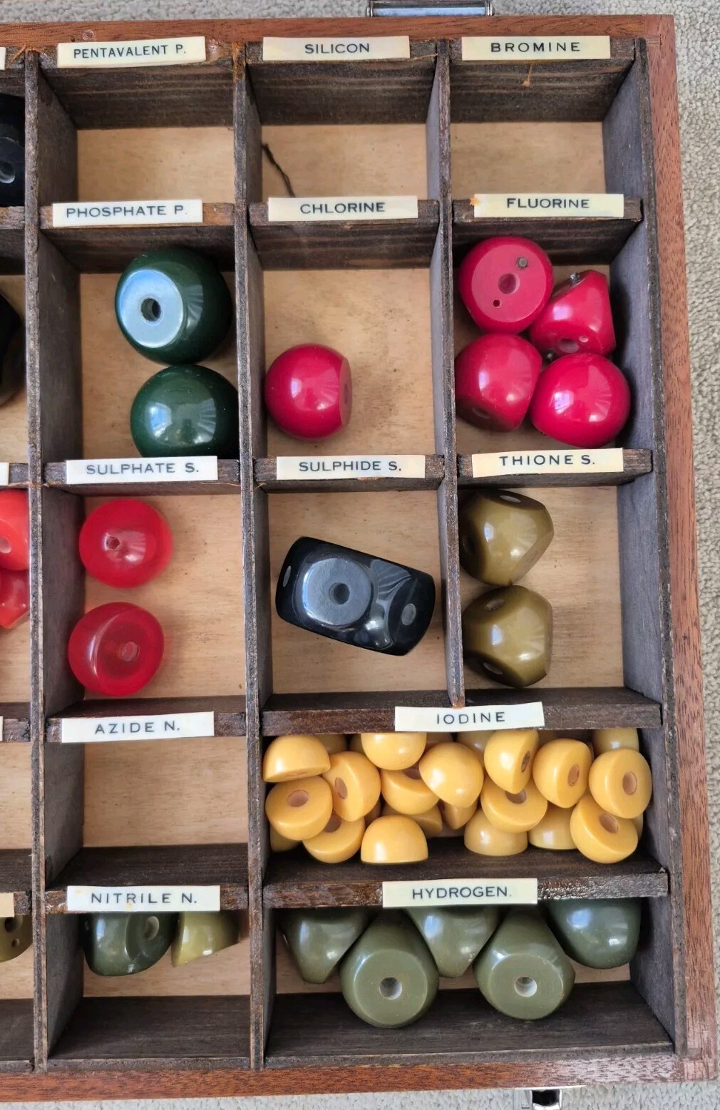 1920s/1930s Bakelite Molecule Model Set Made By Catalina, Waltham Abbey