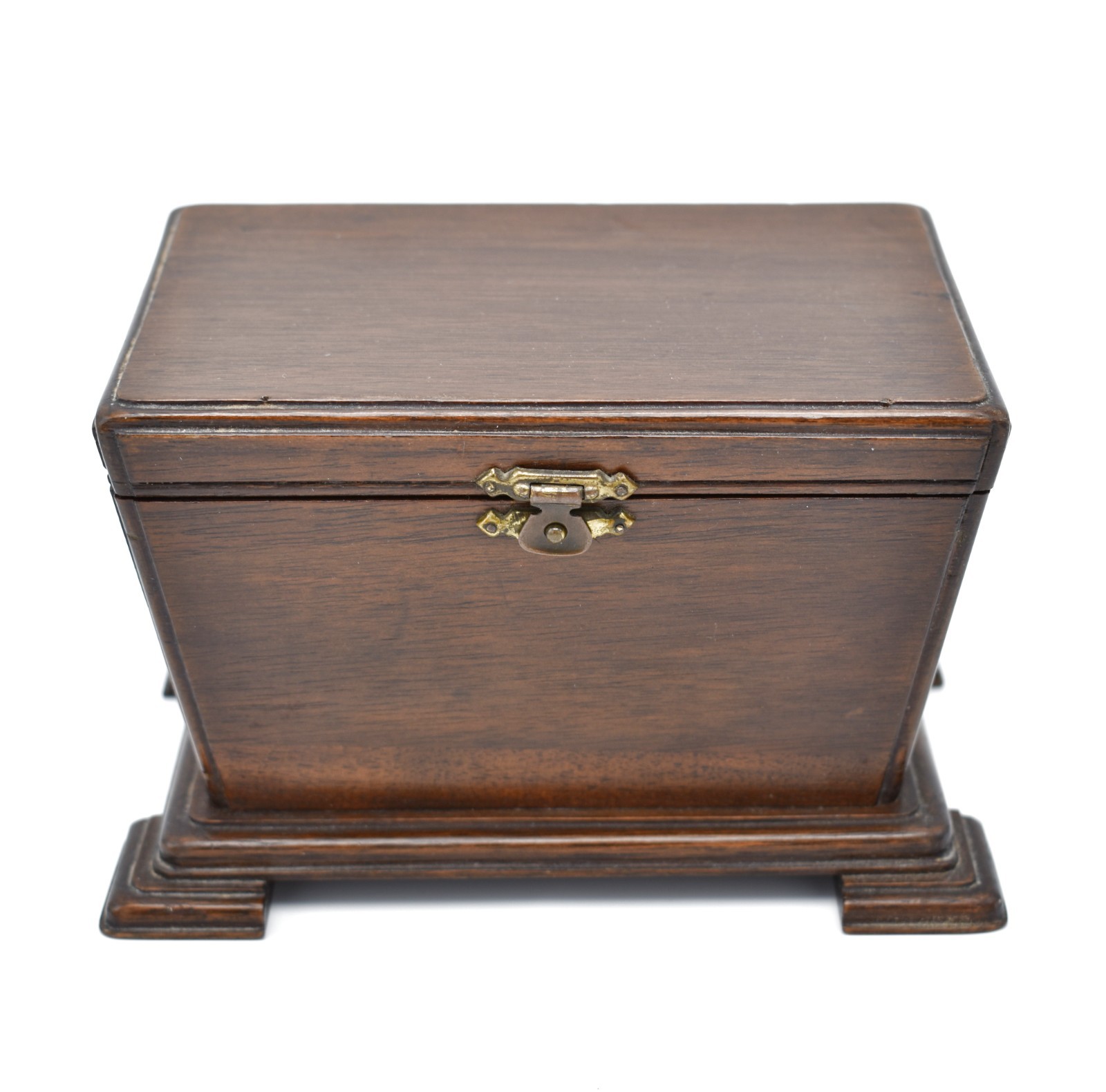 Art Deco Oak Jewellery Box Casket Antique 1930s