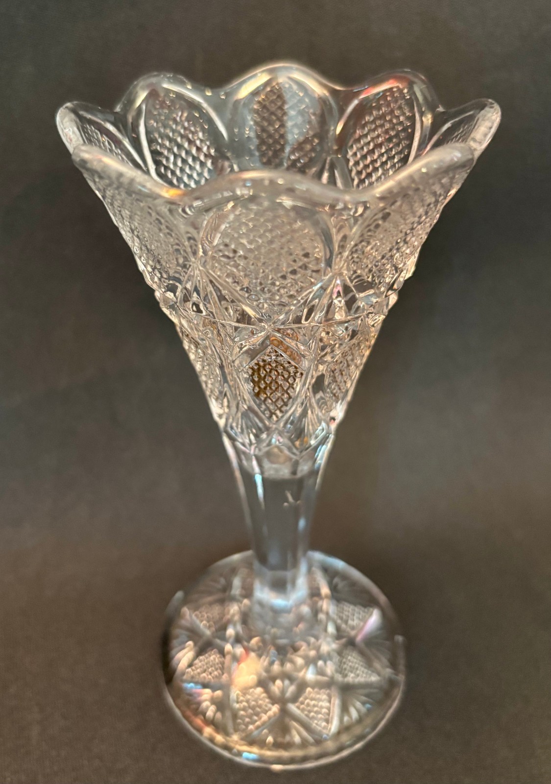 EAPG Antique Pattern PENNSYLVANIA VASE Balder U.S. Glass #15048 1897