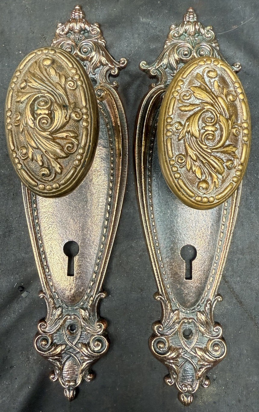 Barrows Arcola / Arcadia Oval 1920 Passage Doorknobs, Mortice Lock N-12200