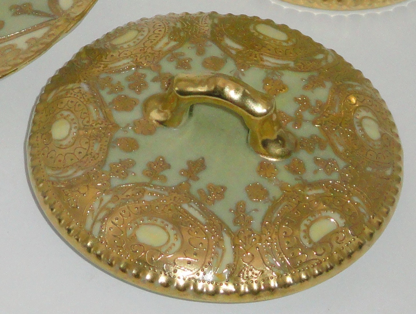 Antique Condensed Milk Container ~ 3 Pc Nippon ~ Hand Painted ~ Heavy Gold Gilt