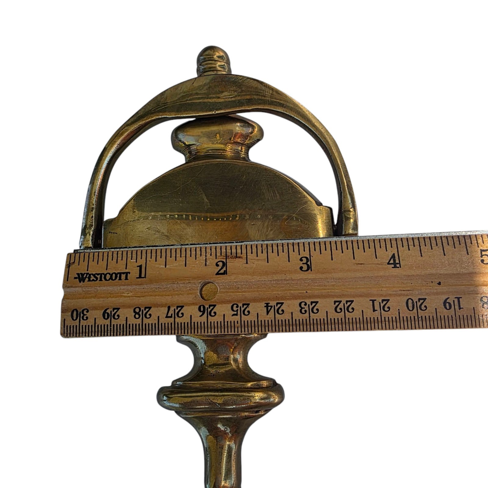 Vintage Solid Brass Door Knocker Churchill 6.25″ Tall x 3″ wide.