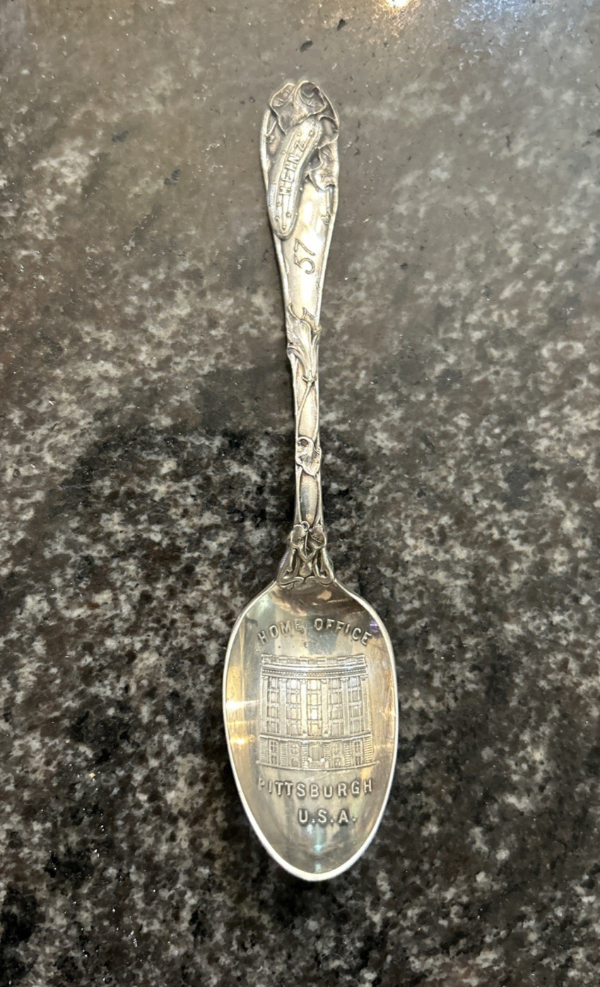 Vintage Heinz 57 Home Office Pittsburgh Silver Plate Souvenir Tea Spoon – 4.25″