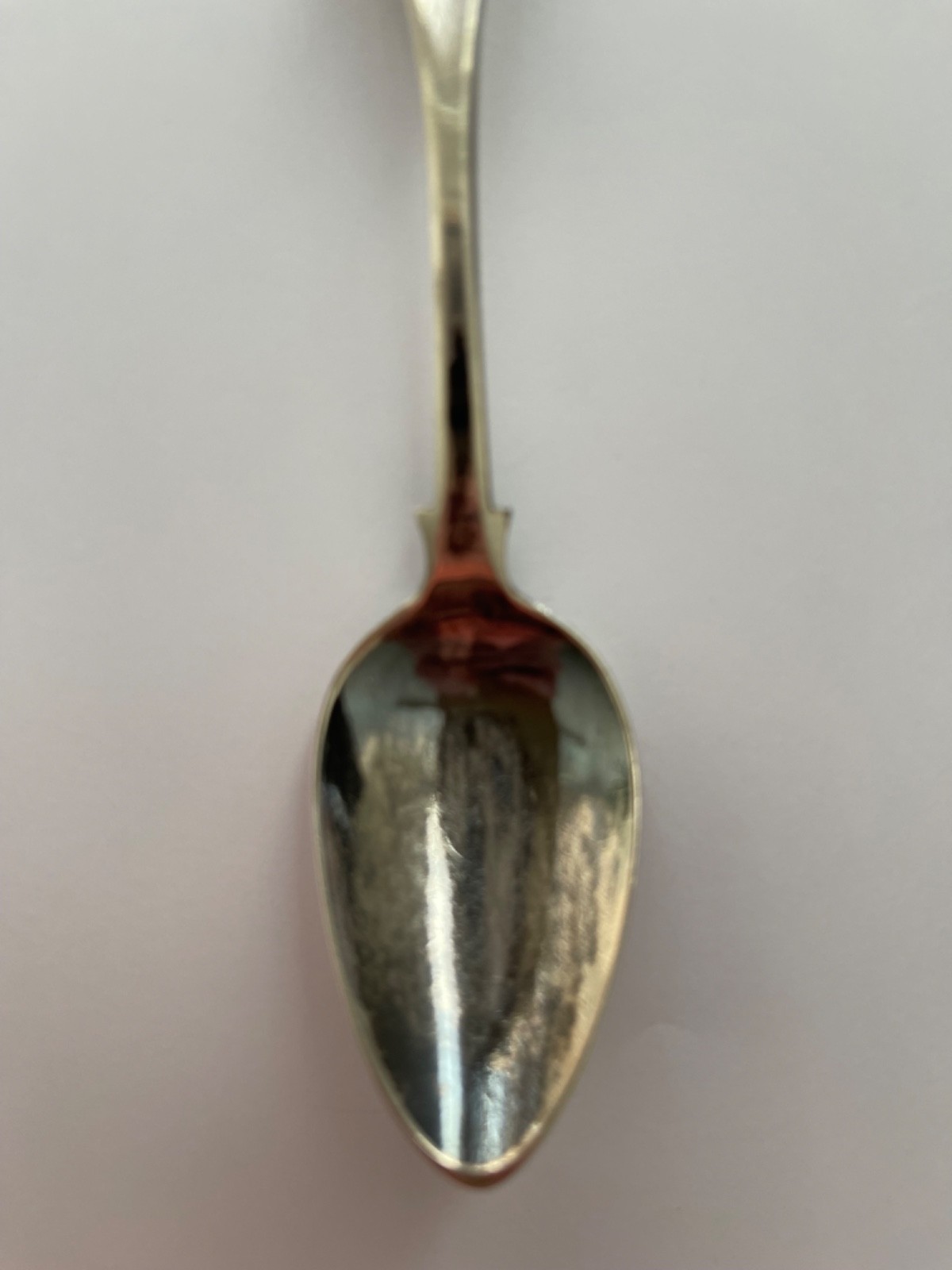 J. Osgood Coin Silver Antique Spoon, Early 1800s, Fiddle Pattern Monogramed
