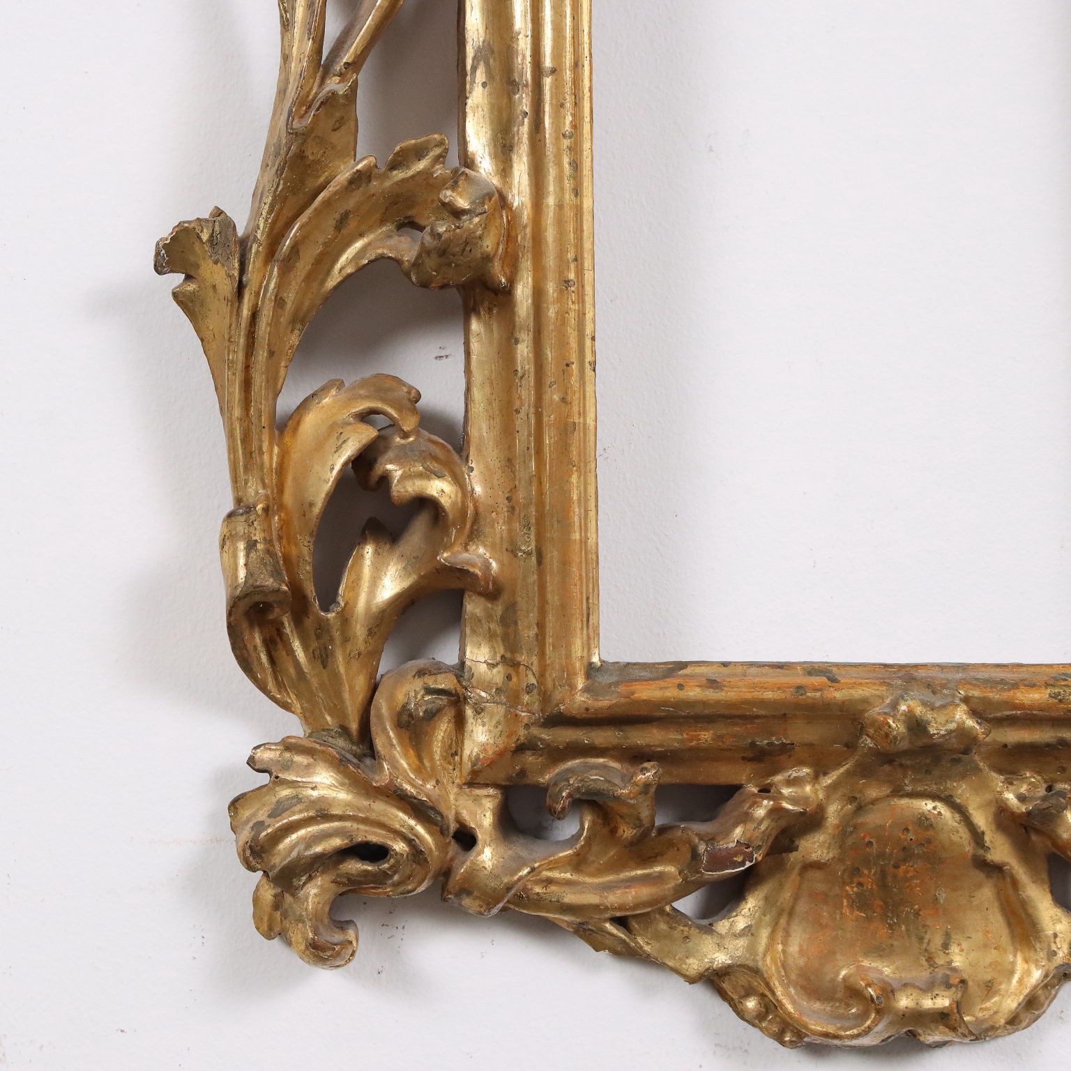 Antique Frame Baroque Style Gilded Linden Wood Italy XVIII Century Original