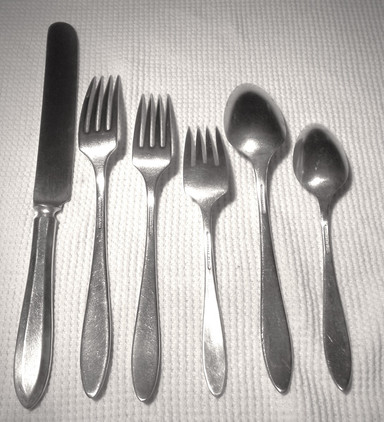 Community silver plate forks, spoons, knife 1 PLACE SETTING PATRICIAN 1914