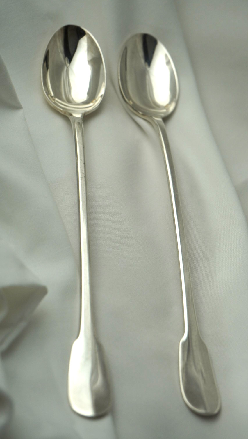 Christofle France “Cluny” Set of 2 Iced Tea Spoons, 7 5/8″-More Available
