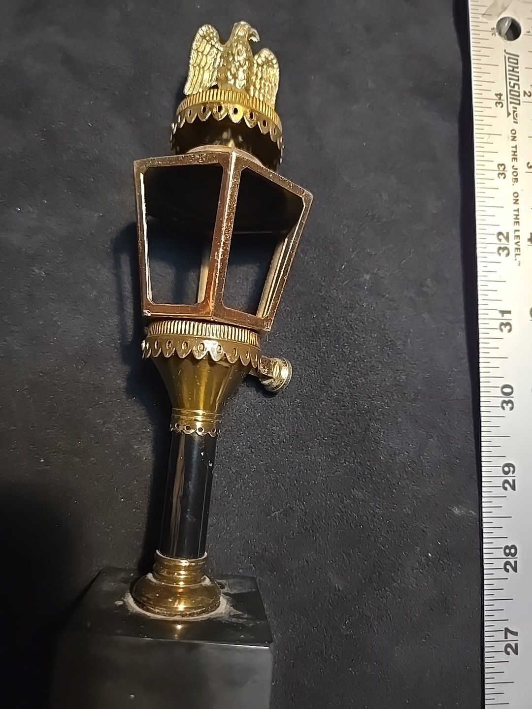Antique Lamp Post Bakelite Base Brass Eagle c1920s rare Table lighter Vintage